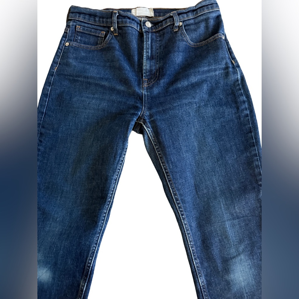 EVERLANE High Rise Medium Wash Ankle Length Skinny Denim Jeans Size 31 32x27 - Picture 4 of 7